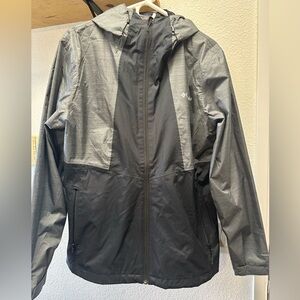 Columbia Gray and Black Raincoat Lightweight Water-Resistant